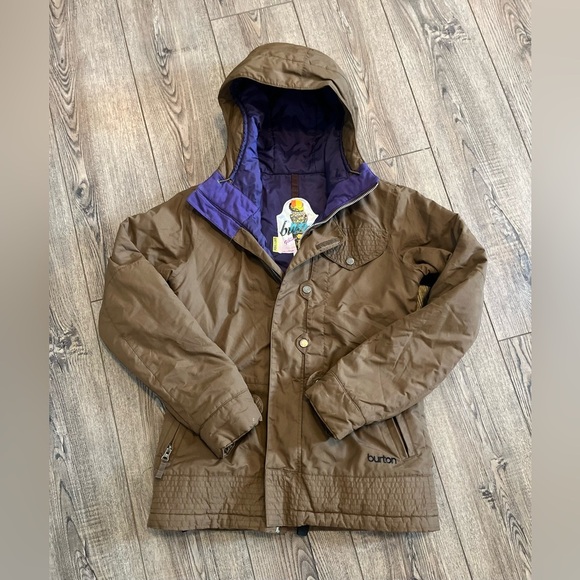 Burton women’s jacket small brown and purple snow snowboarding skiing - Picture 1 of 2